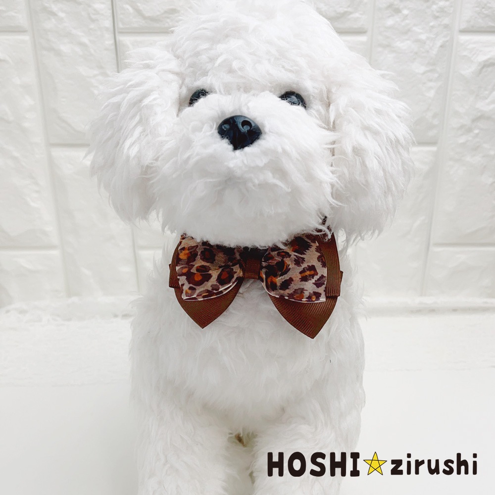 ヒョウ柄シンプルチョーカー【20個入り】 Pet choker Dog collar Pet ribbon Pet accessories