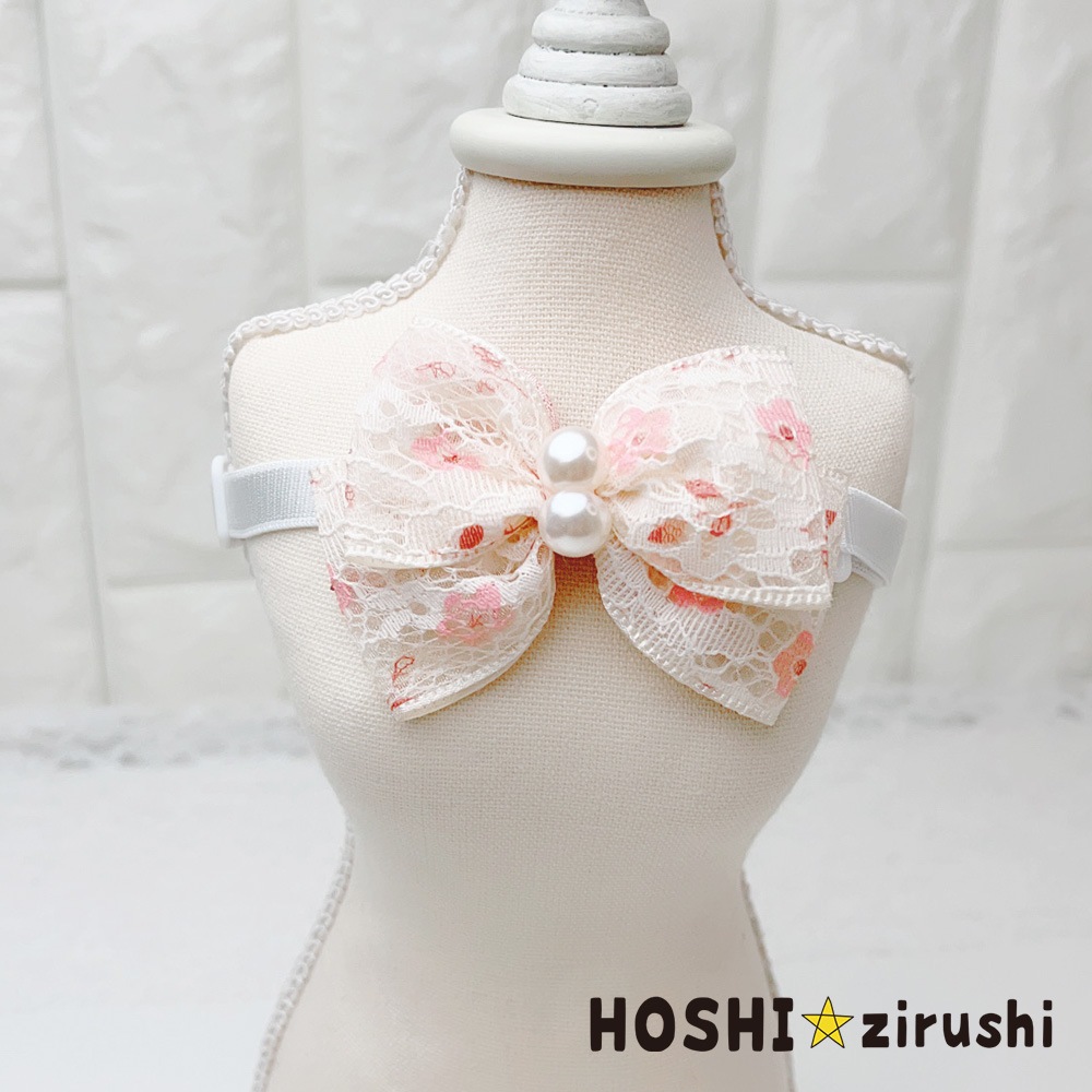 花咲くレースパールチョーカー【20個入り】 Pet choker Dog collar Pet ribbon Pet accessories
