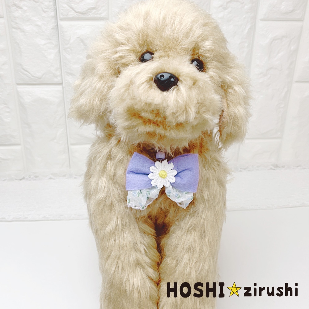 フエルトリボンとお花のペンダント【20個入り】 Pet choker Dog collar Pet ribbon Pet accessories pendant
