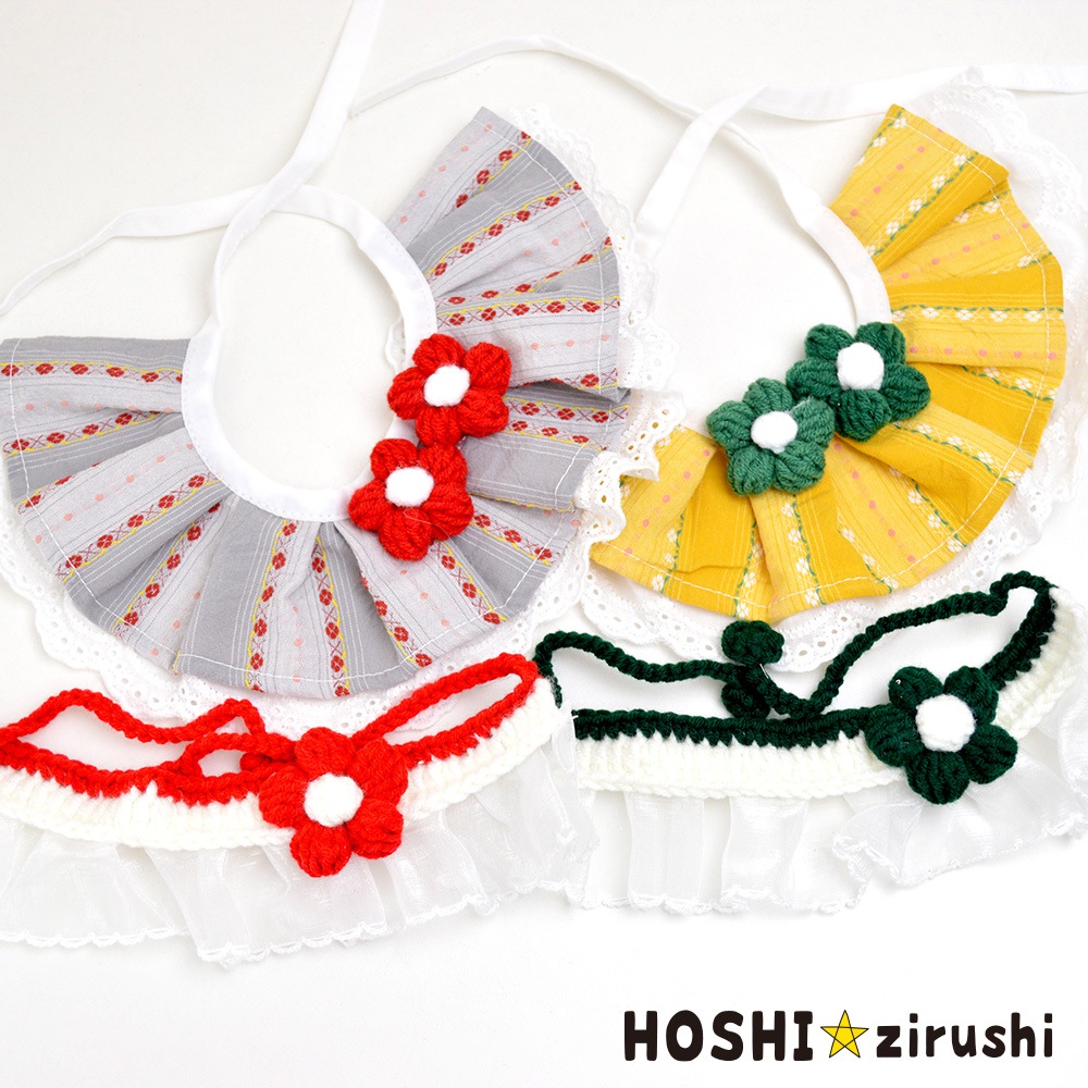レトロとお花の韓国風チョーカー【10個入り】 Pet choker Dog collar Pet ribbon Pet accessories