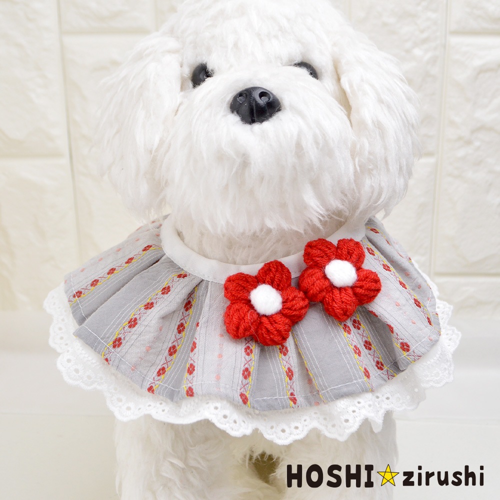レトロとお花の韓国風チョーカー【10個入り】 Pet choker Dog collar Pet ribbon Pet accessories
