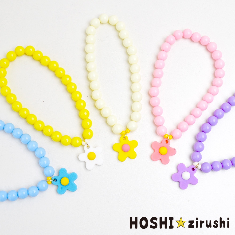お花付ビーズネックレス【20個入り】