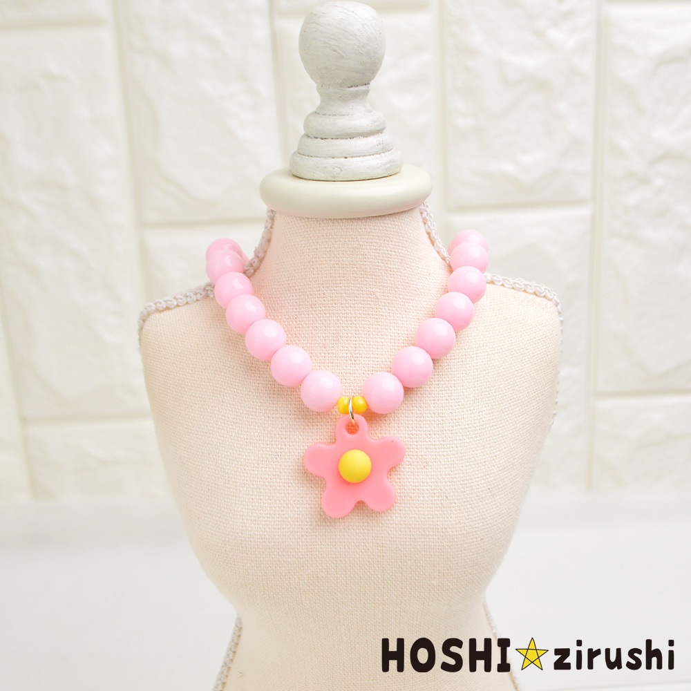 トリミングチョーカービーズクリアハート10本161