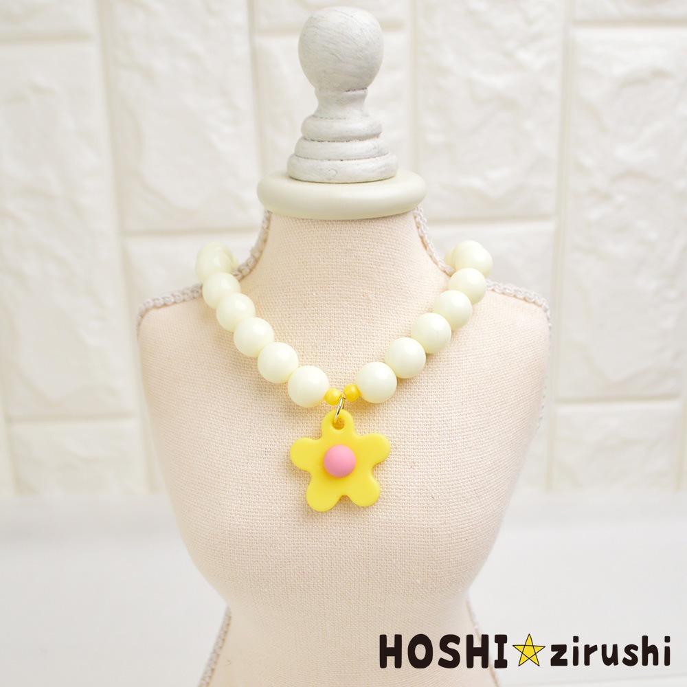 お花付ビーズネックレス【20個入り】