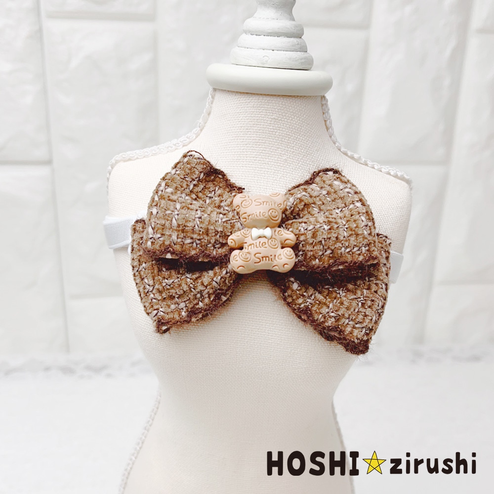 くまさんツイードチョーカー【20個入り】 Pet choker Dog collar Pet