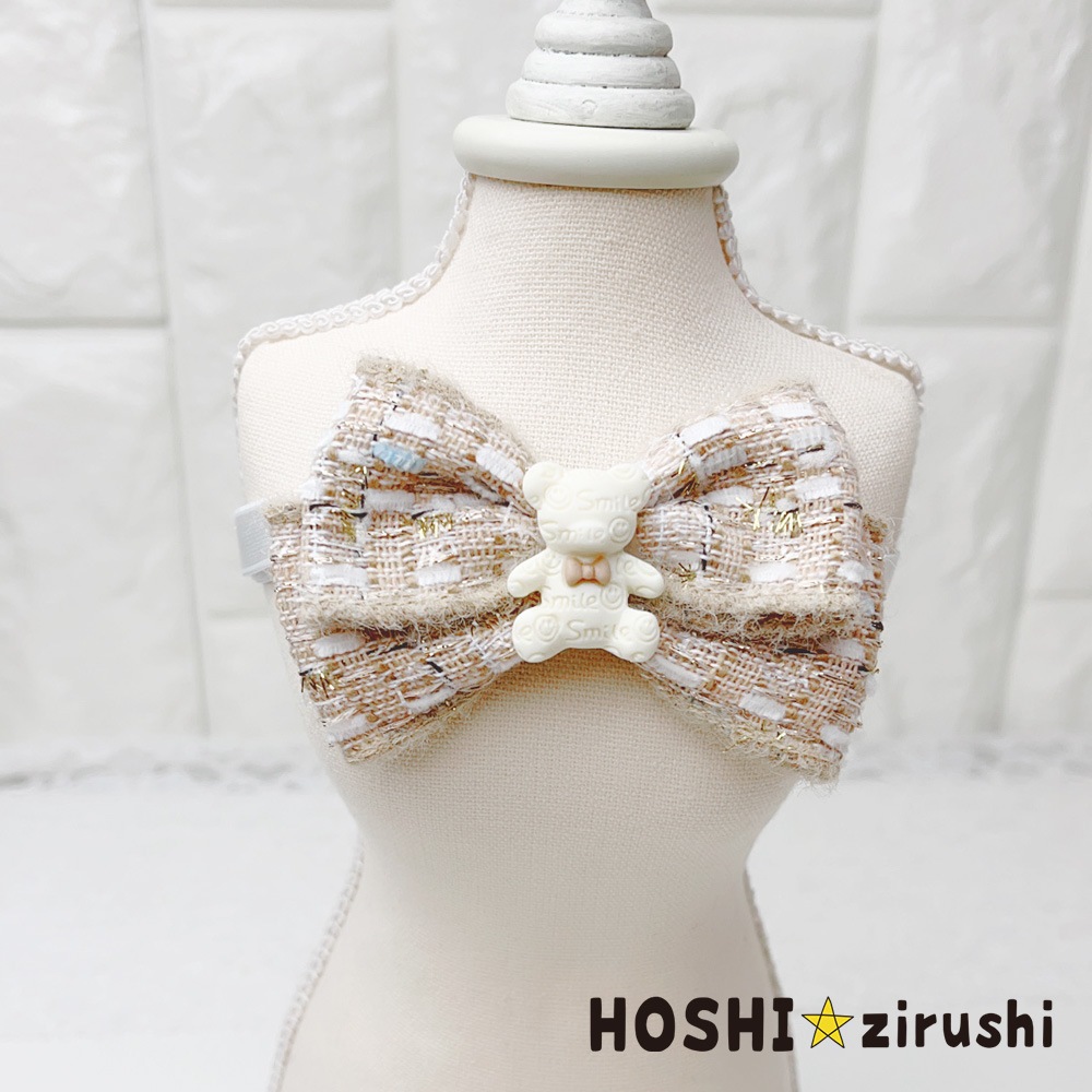 くまさんツイードチョーカー【20個入り】 Pet choker Dog collar Pet