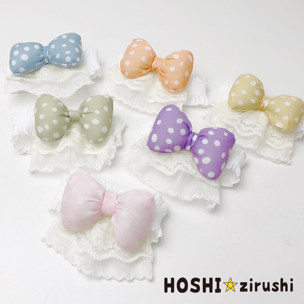 ポムル ♡トリミングチョーカー♡ 水玉ぷっくりりぼんチョーカー【20個入り】 Pet choker Dog collar Pet