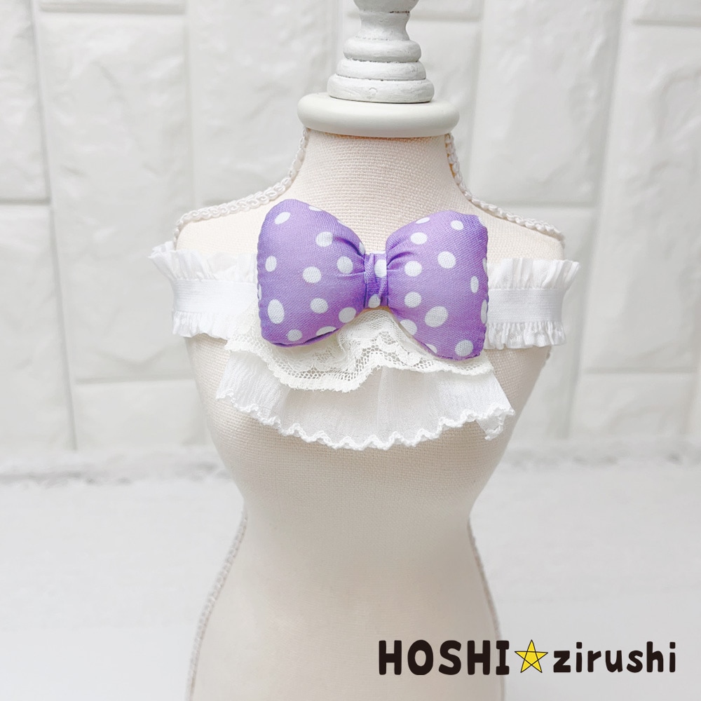 水玉ぷっくりりぼんチョーカー【20個入り】 Pet choker Dog collar Pet