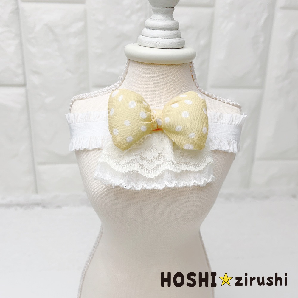 水玉ぷっくりりぼんチョーカー【20個入り】 Pet choker Dog collar Pet