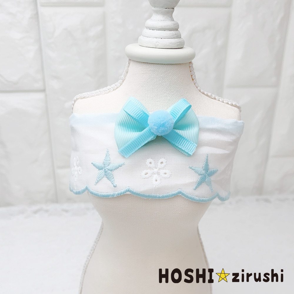 星の刺繍の韓国風チョーカー【10枚入】 Pet choker Dog collar Pet