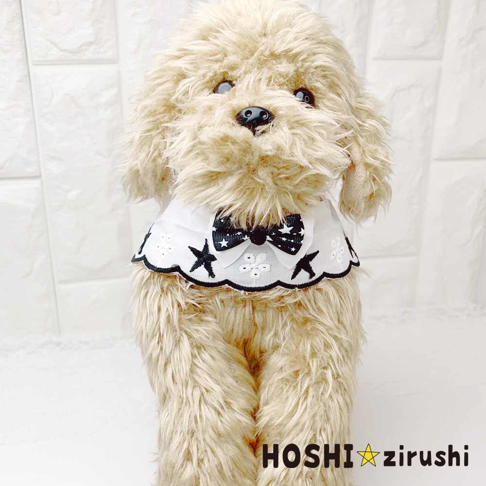 星の刺繍の韓国風チョーカー【１０枚入】 Pet choker Dog collar Pet ribbon Pet accessories