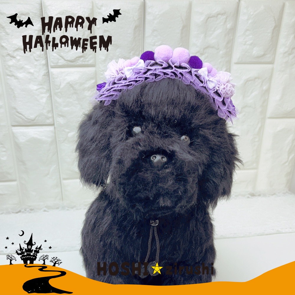 ハロウィンの小悪魔ヘアバンド（タイプ1）【2個入り】　 Pet choker Dog collar Pet ribbon Pet accessories