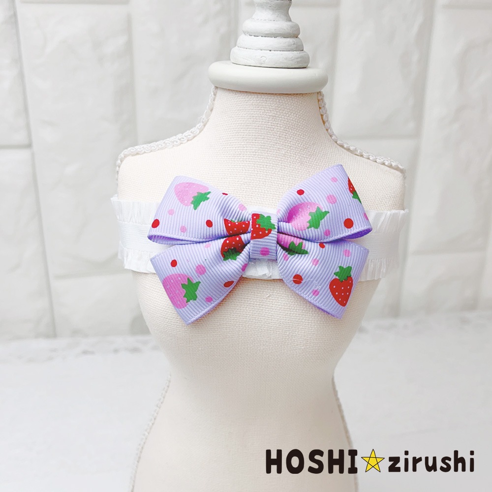 ラブリーストロベリーチョーカー【20個入り】 Pet choker Dog collar Pet ribbon Pet accessories
