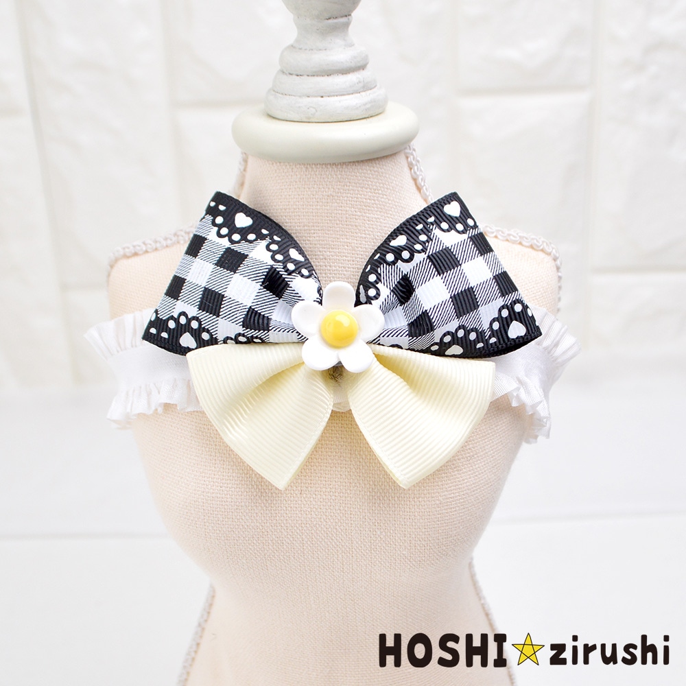白いお花のメルヘンチョーカー【20個入り】 Pet choker Dog collar Pet