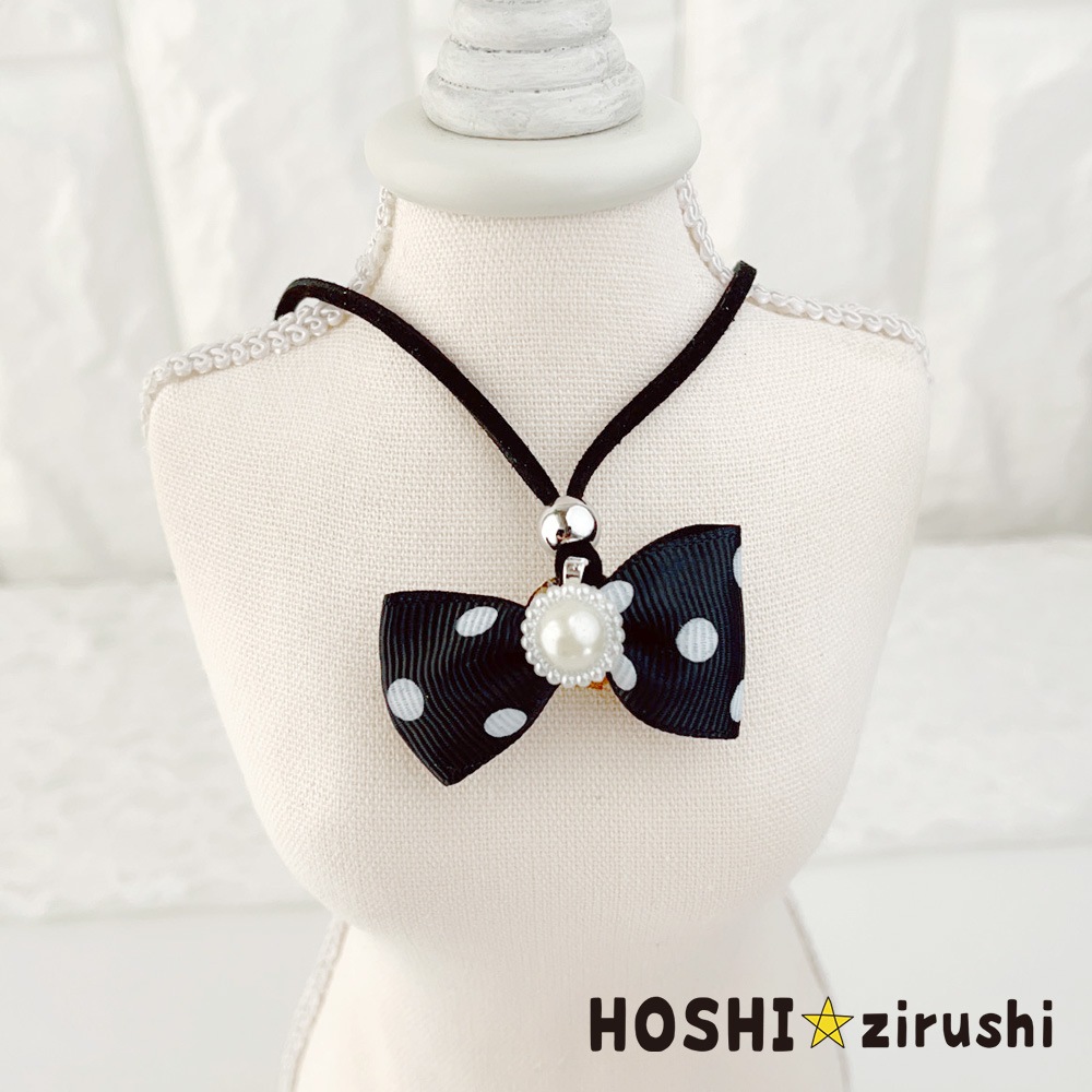 おしゃれなドットリボンペンダント【20個入り】 Pet choker Dog collar Pet ribbon Pet accessories pendant