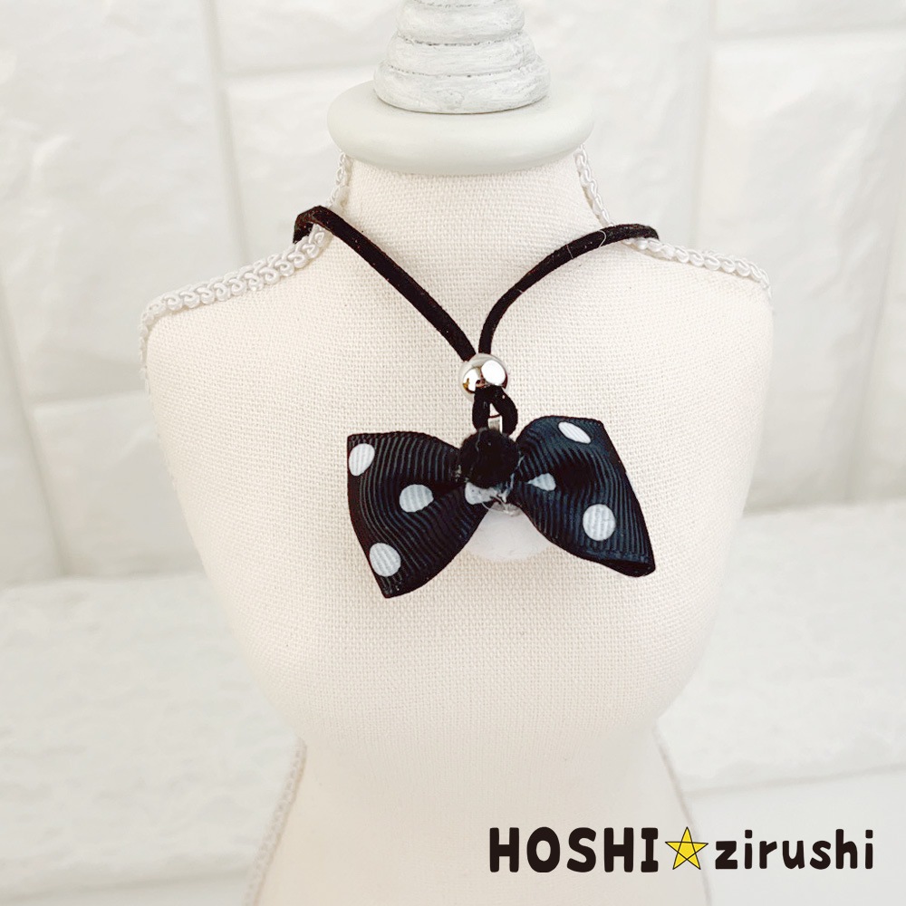 おしゃれなドットリボンペンダント【20個入り】 Pet choker Dog collar Pet ribbon Pet accessories pendant