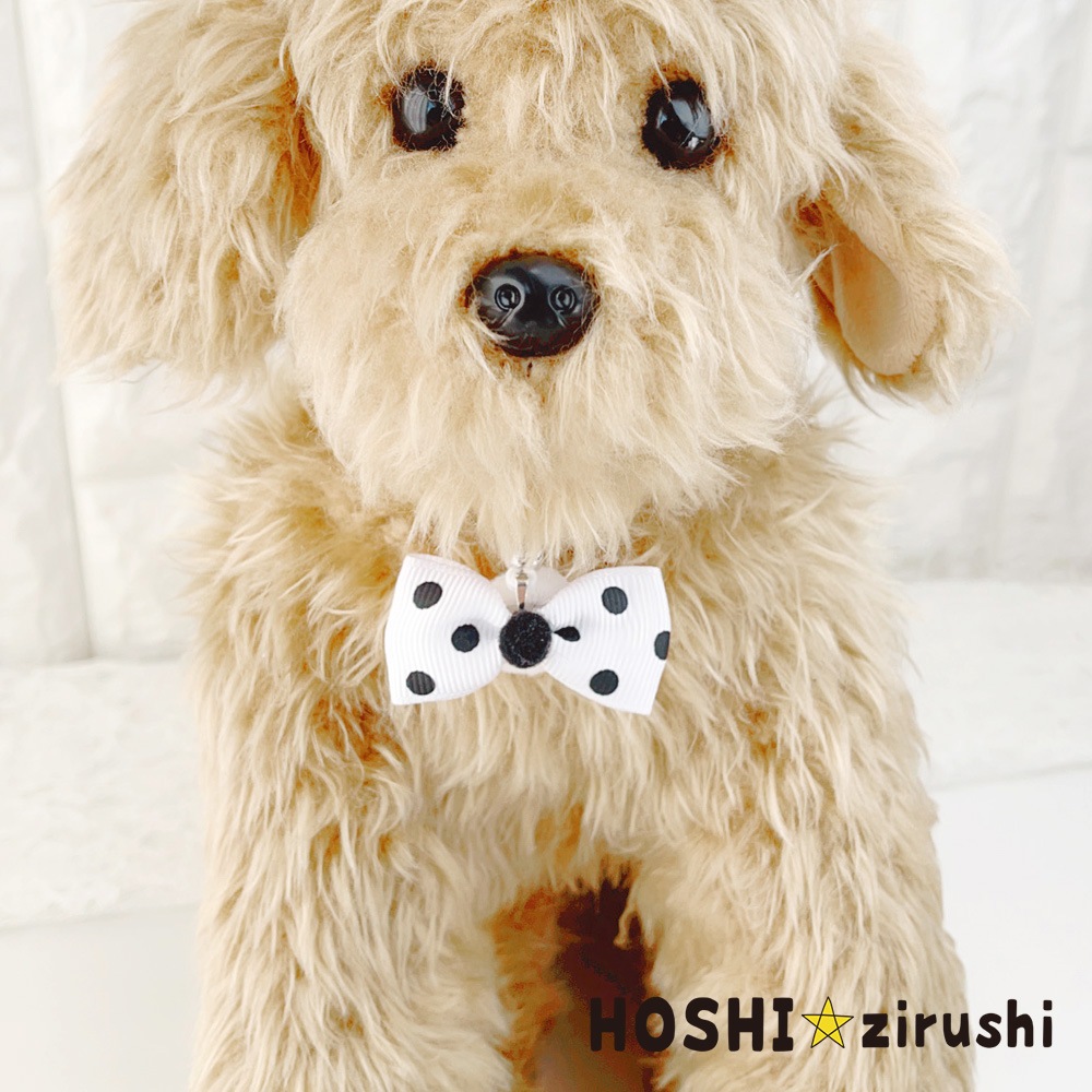 おしゃれなドットリボンペンダント【20個入り】 Pet choker Dog collar Pet ribbon Pet accessories pendant