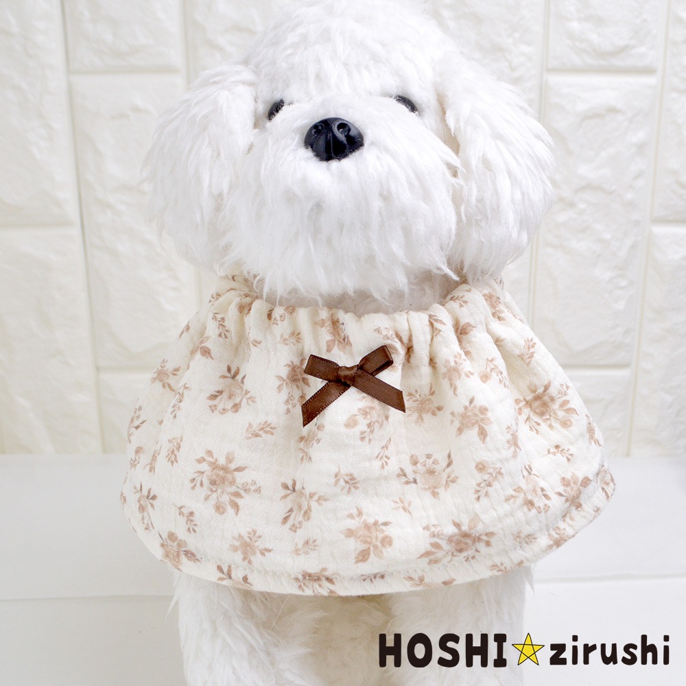 やわらかい生地の可愛いエプロン【10個入り】 Pet choker Dog collar Pet ribbon Pet accessories