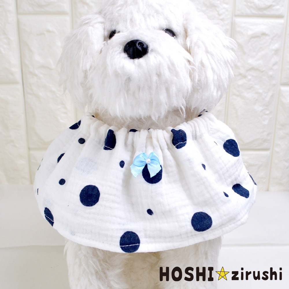 やわらかい生地の可愛いエプロン【10個入り】 Pet choker Dog collar Pet ribbon Pet accessories