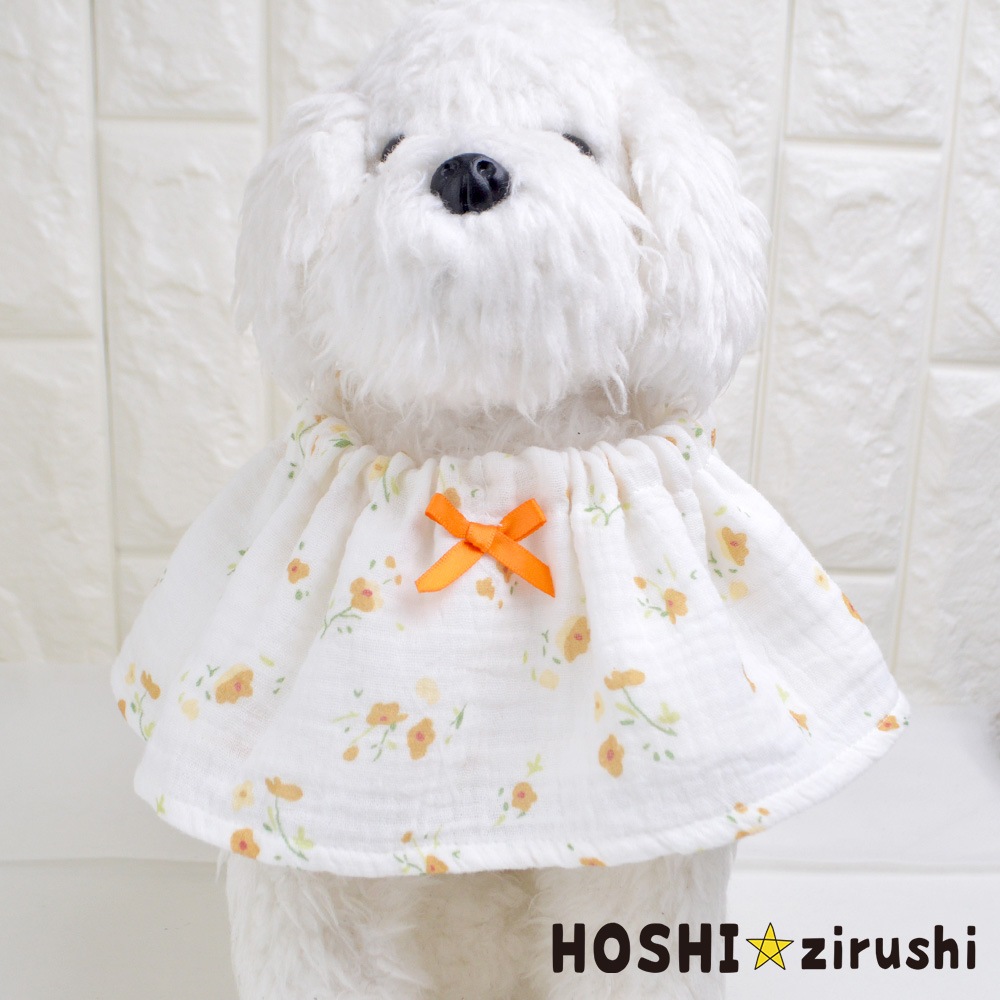 やわらかい生地の可愛いエプロン【10個入り】 Pet choker Dog collar Pet ribbon Pet accessories
