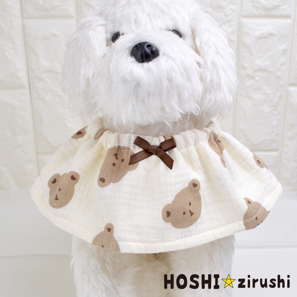 やわらかい生地の可愛いエプロン【10個入り】 Pet choker Dog collar Pet ribbon Pet accessories