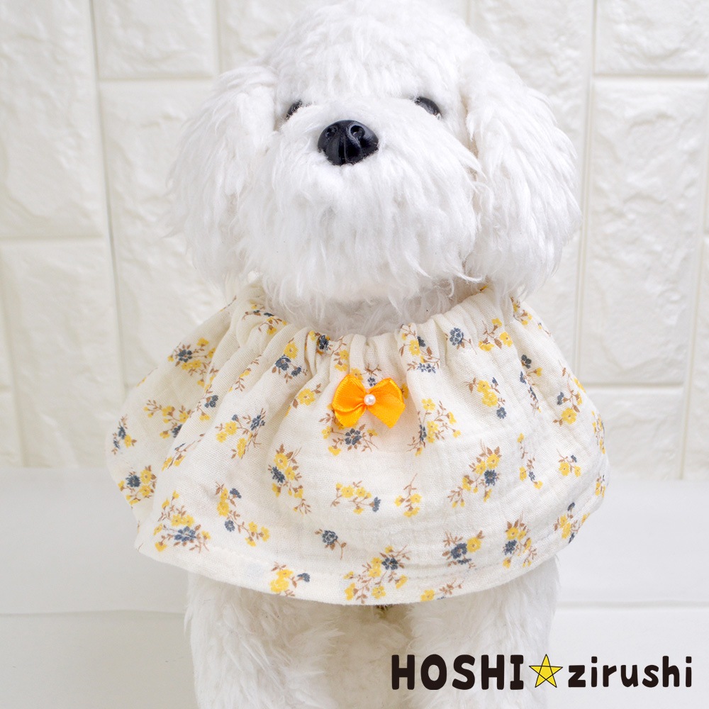 やわらかい生地の可愛いエプロン【10個入り】 Pet choker Dog collar Pet ribbon Pet accessories