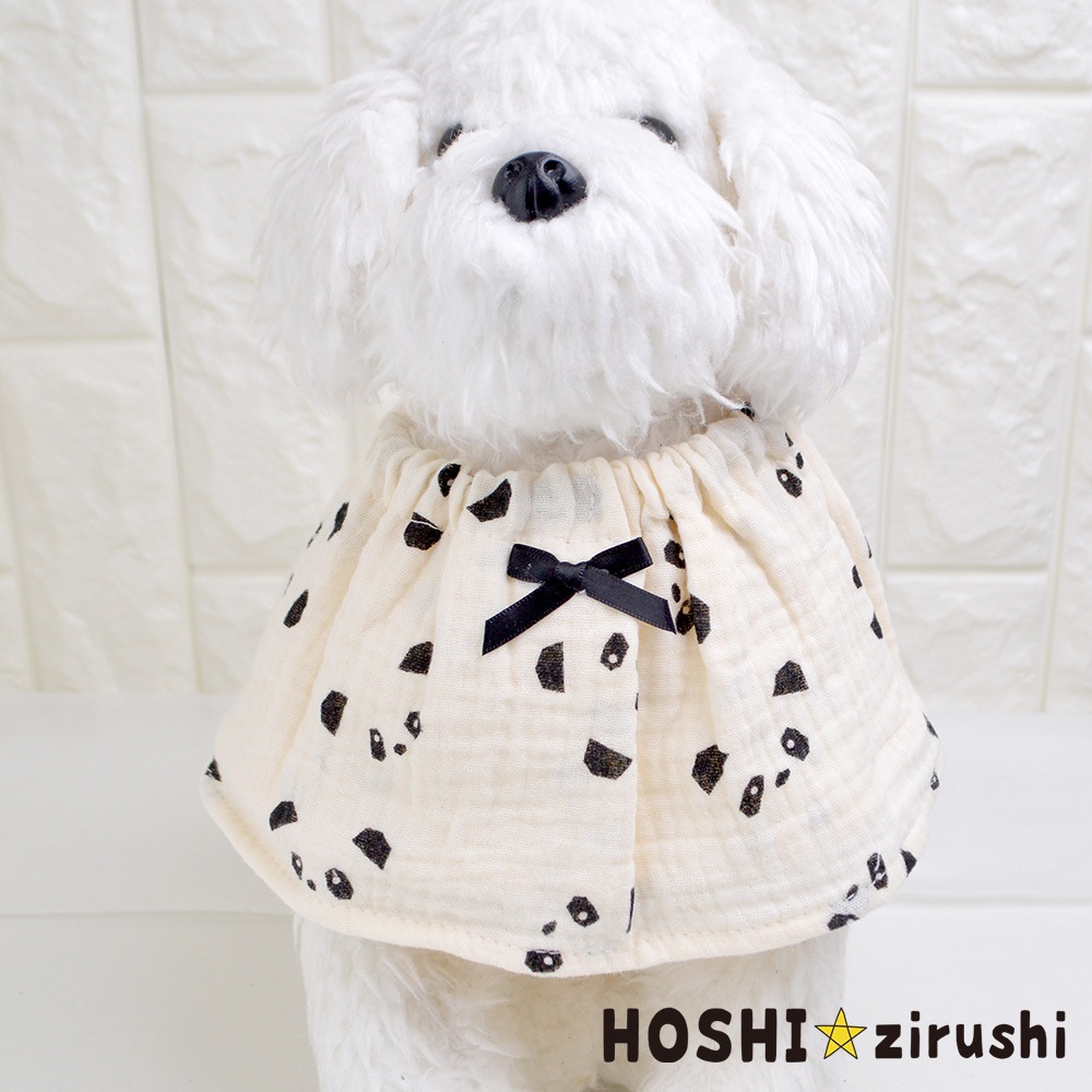 やわらかい生地の可愛いエプロン【10個入り】 Pet choker Dog collar Pet ribbon Pet accessories