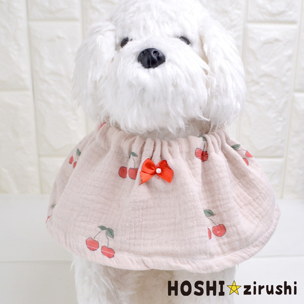 やわらかい生地の可愛いエプロン【10個入り】 Pet choker Dog collar Pet ribbon Pet accessories