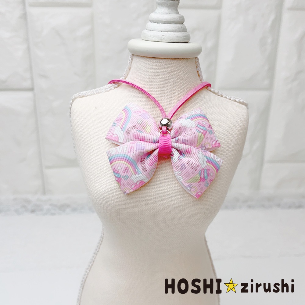 ポップユニコーンリボンペンダント【20個入り】 Pet choker Dog collar Pet ribbon Pet accessories pendant