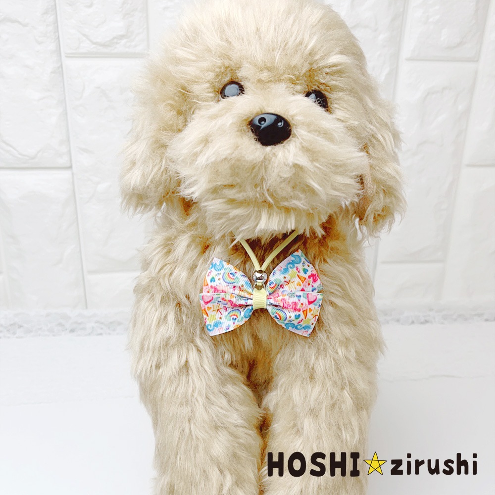 ポップユニコーンリボンペンダント【20個入り】 Pet choker Dog collar Pet ribbon Pet accessories pendant