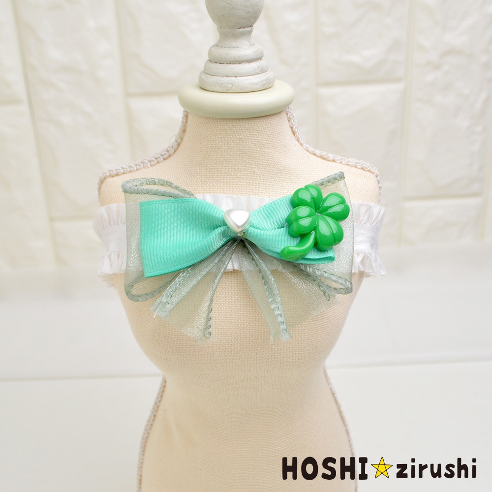 四つ葉とお花チョーカー【20個入り】 Pet choker Dog collar Pet ribbon Pet accessories