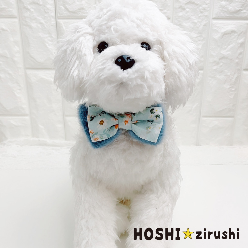 花柄のファーチョーカー【20個入り】 Pet choker Dog collar Pet