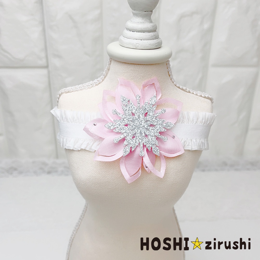 スノーフラワーチョーカー【20個入り】 Pet choker Dog collar Pet ribbon Pet accessories