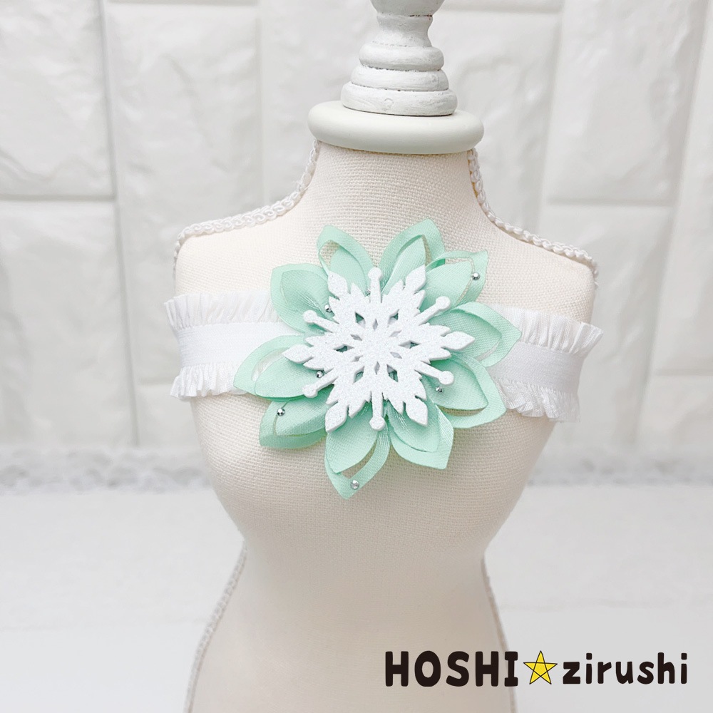スノーフラワーチョーカー【20個入り】 Pet choker Dog collar Pet ribbon Pet accessories