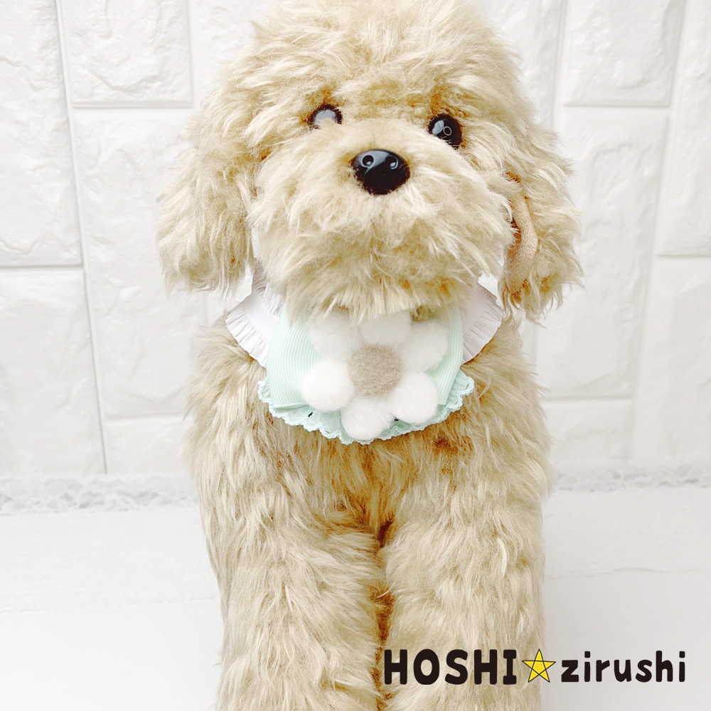 ふわふわブラウンフラワーチョーカー【20個入り】 Pet choker Dog collar Pet ribbon Pet accessories