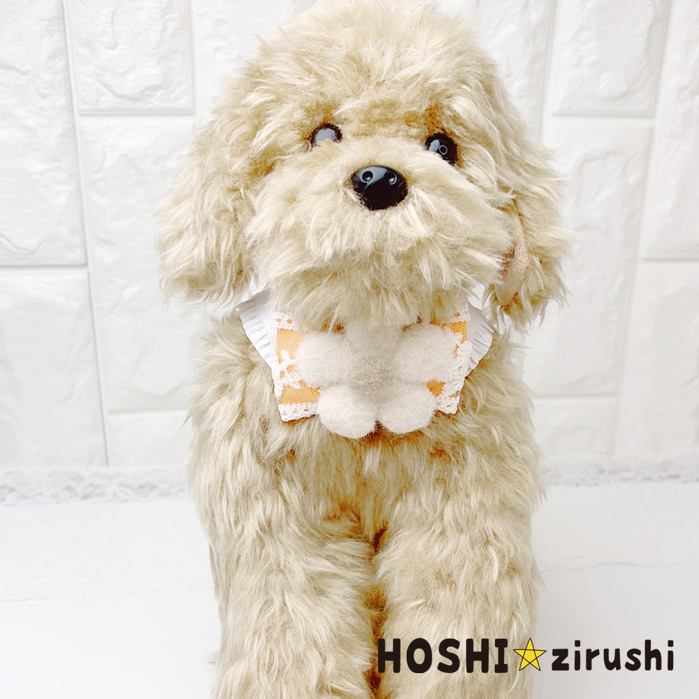 ふわふわブラウンフラワーチョーカー【20個入り】 Pet choker Dog collar Pet ribbon Pet accessories