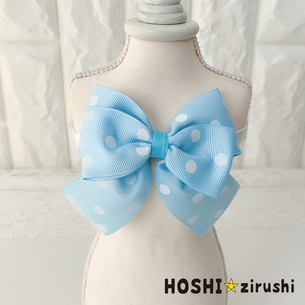 ドット柄大きなリボンのチョーカー【20個入り】 Pet choker Dog collar Pet ribbon Pet accessories