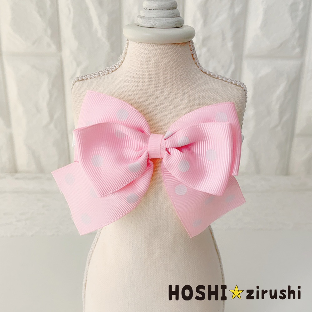 ドット柄大きなリボンのチョーカー【20個入り】 Pet choker Dog collar Pet ribbon Pet accessories