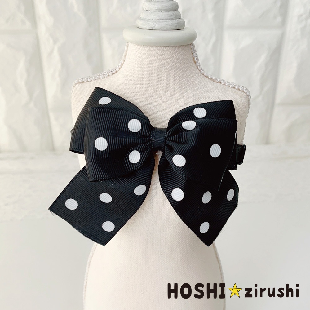 ドット柄大きなリボンのチョーカー【20個入り】 Pet choker Dog collar Pet ribbon Pet accessories