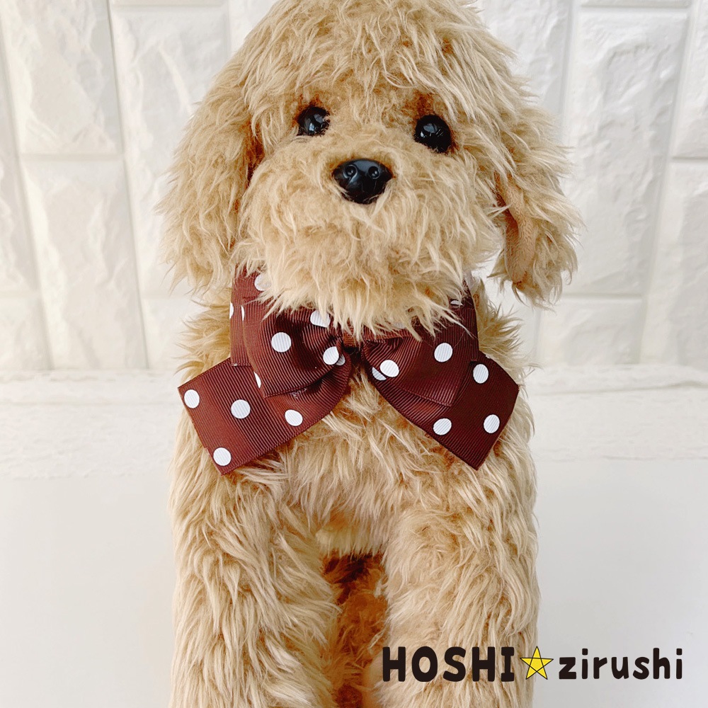ドット柄大きなリボンのチョーカー【20個入り】 Pet choker Dog collar Pet ribbon Pet accessories