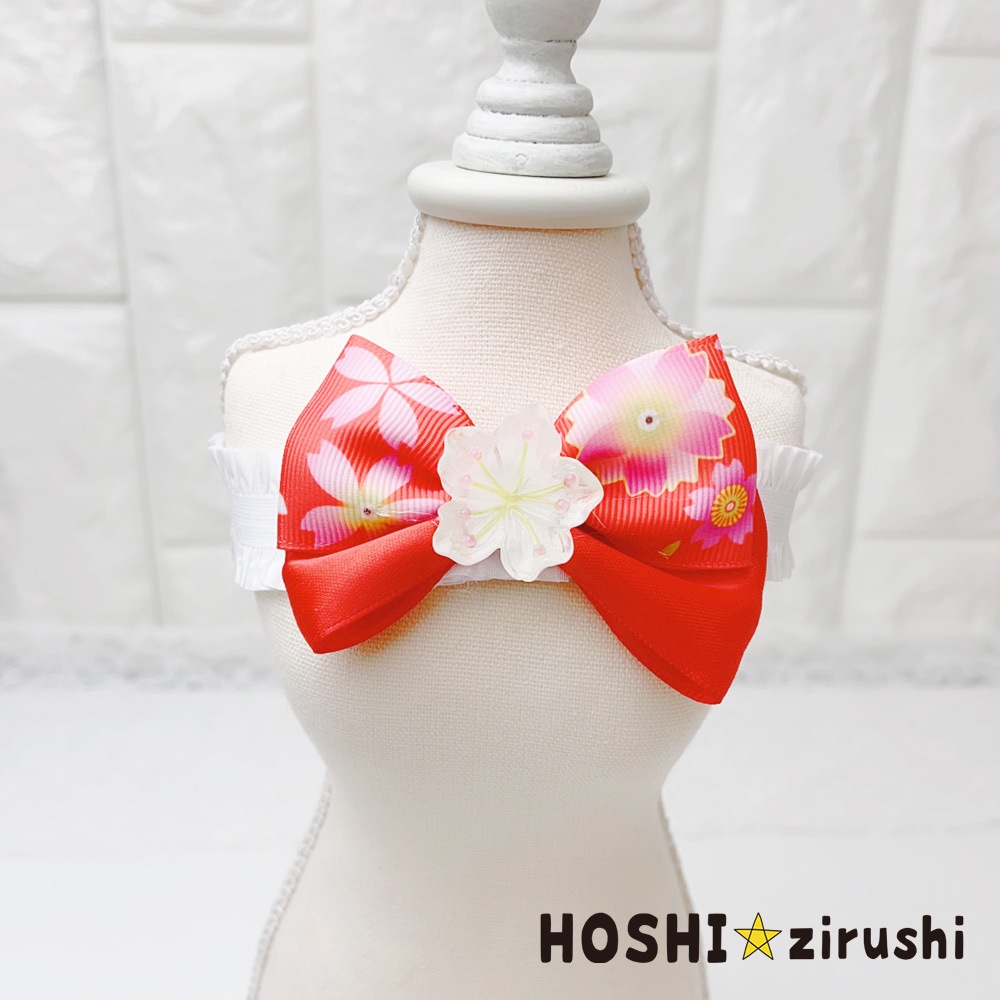 和桜チョーカー【20個入り】 Pet choker Dog collar Pet ribbon Pet accessories