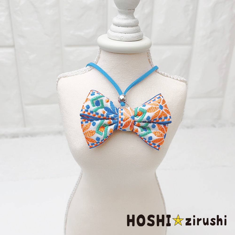 エスニックリボンペンダント【20個入り】 Pet choker Dog collar Pet ribbon Pet accessories pendant