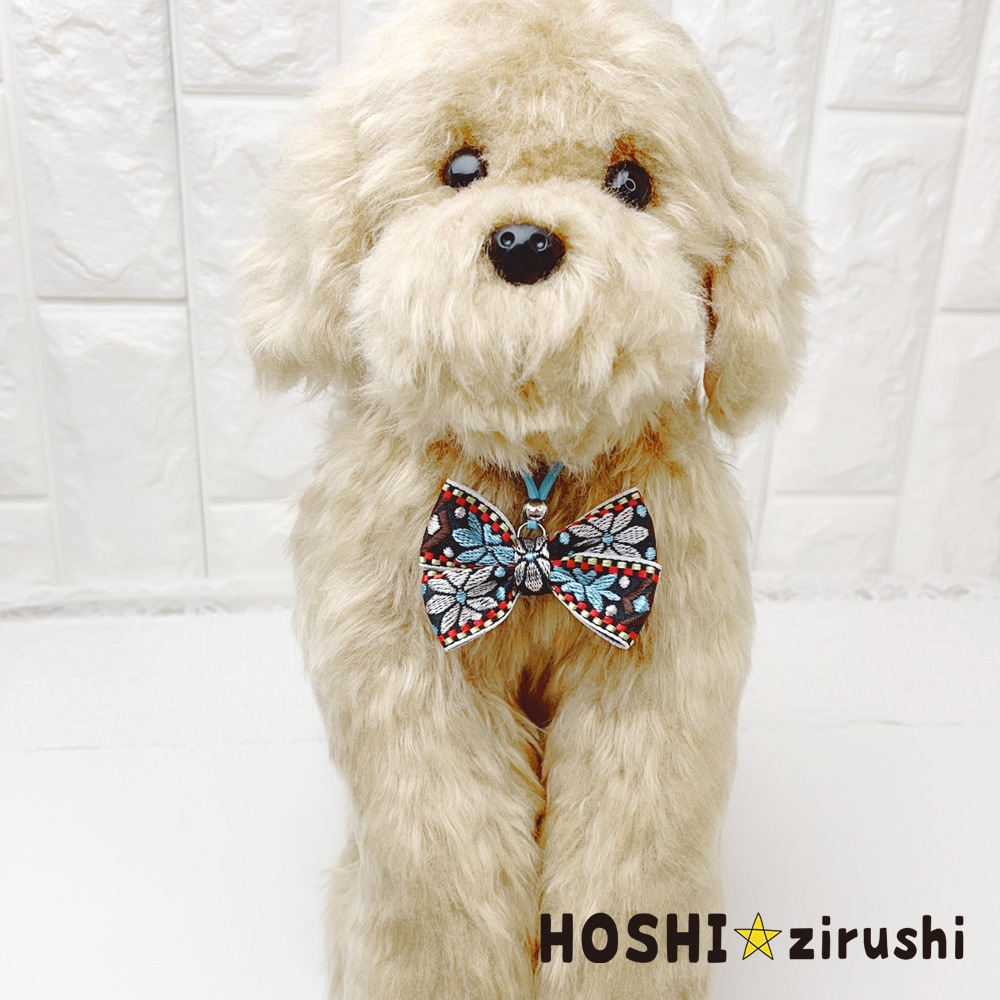 エスニックリボンペンダント【20個入り】 Pet choker Dog collar Pet ribbon Pet accessories pendant