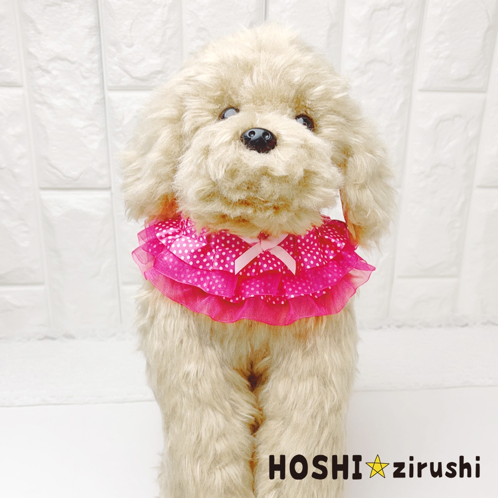 ドットレイヤーフリル韓国風チョーカー【20個入り】 Pet choker Dog collar Pet ribbon Pet accessories