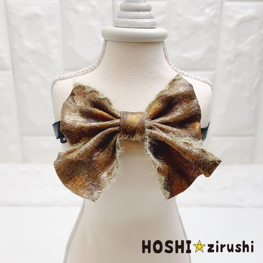 レオパード柄の高級ファーチョーカー【20個入り】 Pet choker Dog collar Pet ribbon Pet accessories