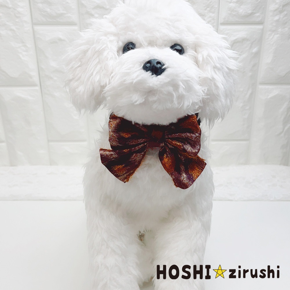レオパード柄の高級ファーチョーカー【20個入り】 Pet choker Dog collar Pet ribbon Pet accessories