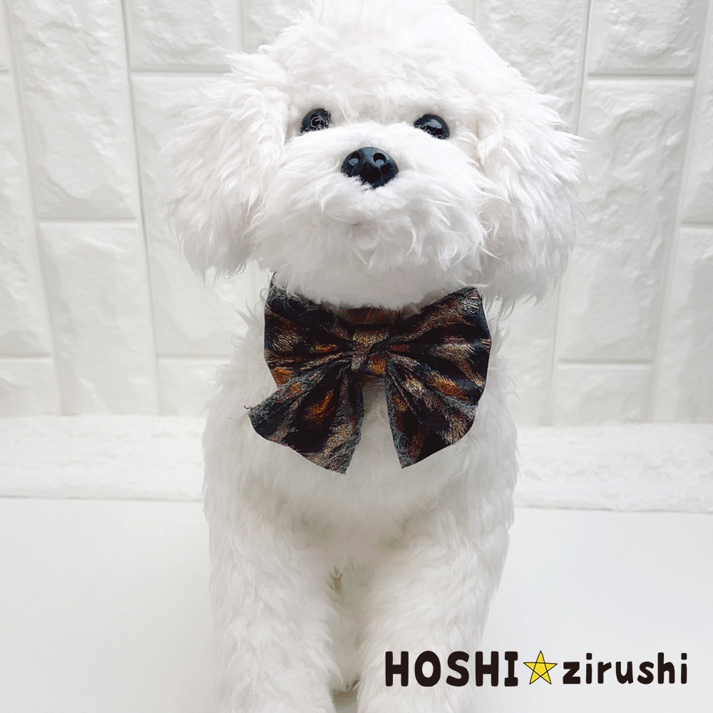 レオパード柄の高級ファーチョーカー【20個入り】 Pet choker Dog collar Pet ribbon Pet accessories