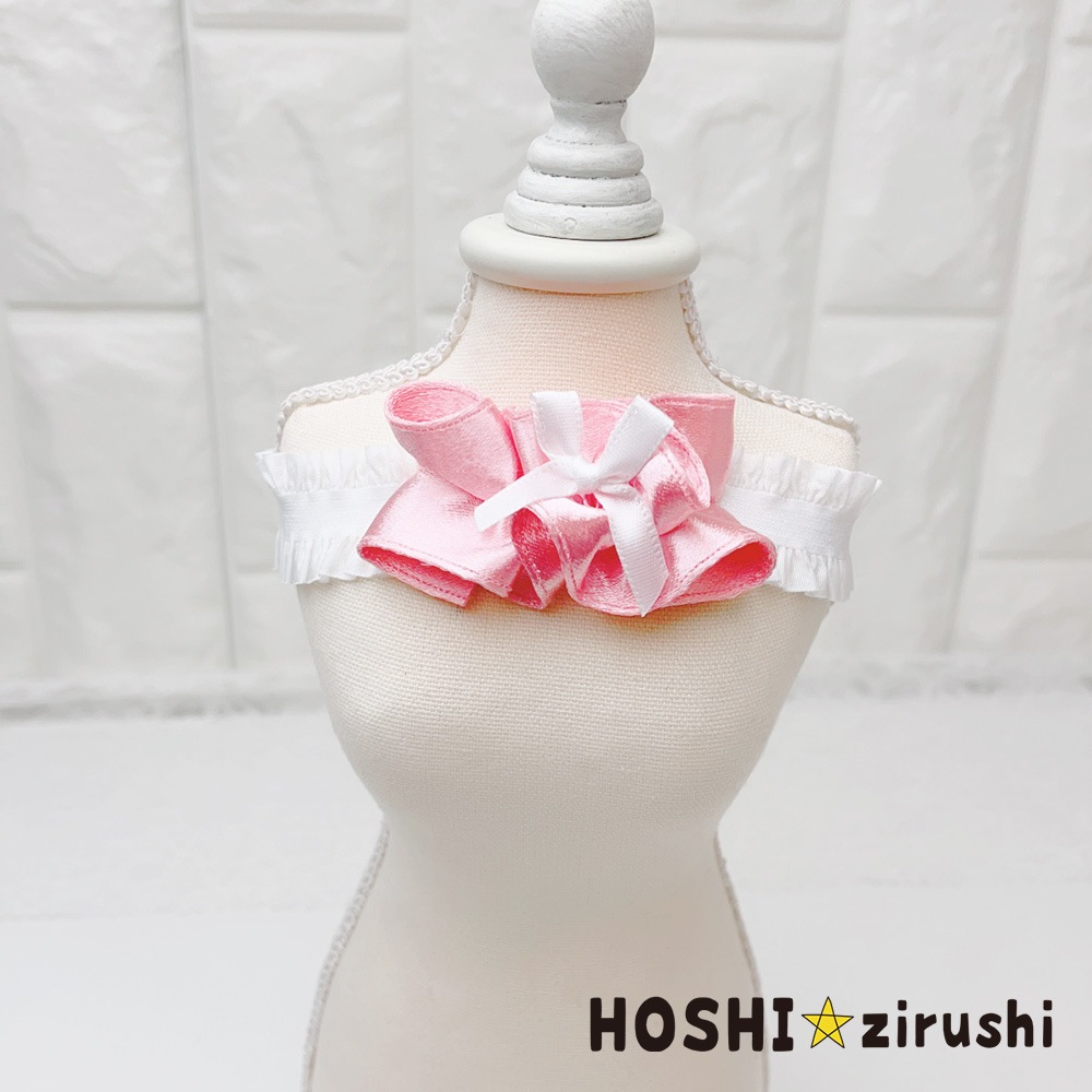 サテンフリルチョーカー【20個入り】 Pet choker Dog collar Pet ribbon Pet accessories