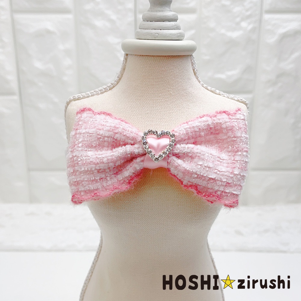 ひさクリスマスレース付　トリミングチョーカー50本 クラシカルツイードチョーカー【20個入り】 Pet choker Dog collar Pet