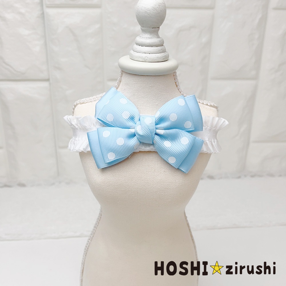 キャンディドットリボンチョーカー【20個入り】 Pet choker Dog collar Pet ribbon Pet accessories
